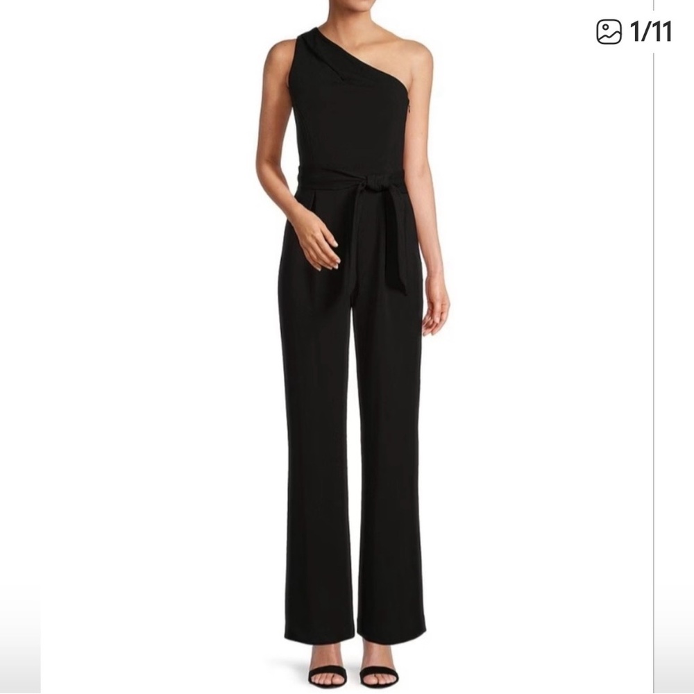 ANTONIO MELANI Black One-Shoulder Jumpsuit